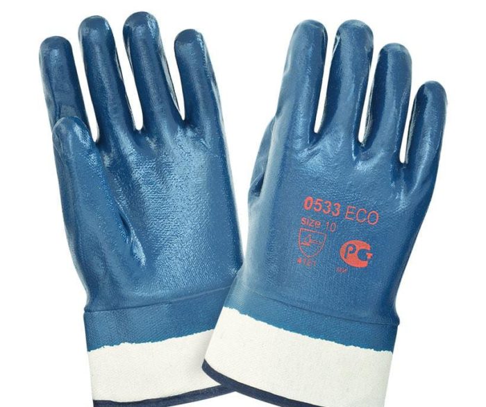 Перчатки нитриловые с тяжелым покрытием "TZ-16 ЕСО"